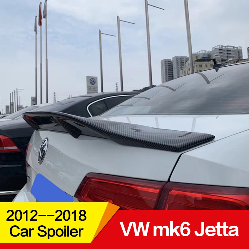 Использовать для фары для Volkswagen Jetta Sagitar mk6 спойлер 2012- год глянцевое углеродное волокно/FRP заднее крыло R стиль аксессуары для автомобиля refitt