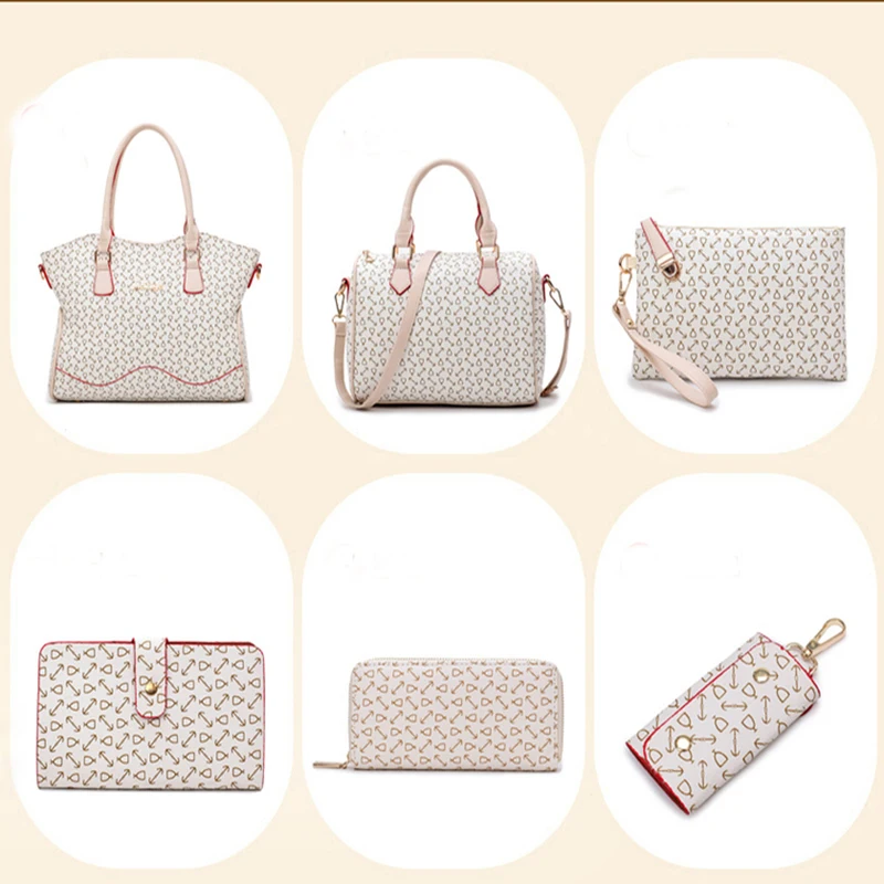 6 piezas bolsos de las mujeres bolsa de marca Crossbody bolsas para las mujeres mensajero bolso mujer bolsos Geomeric bolso de embrague bolso