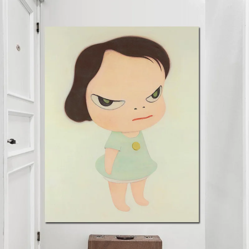 HD Print Canvas Art Pictures Yoshitomo Nara Cartoon Sleepwalking Doll Drawing Japanese Painting Poster For Baby Kids Room Decor