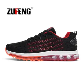 

ZUFENG Professional Sneakers for Men Breathable Cushion Running Shoes Outdoor Sport Men's Shoes Male Female Walking Shoes BLACK