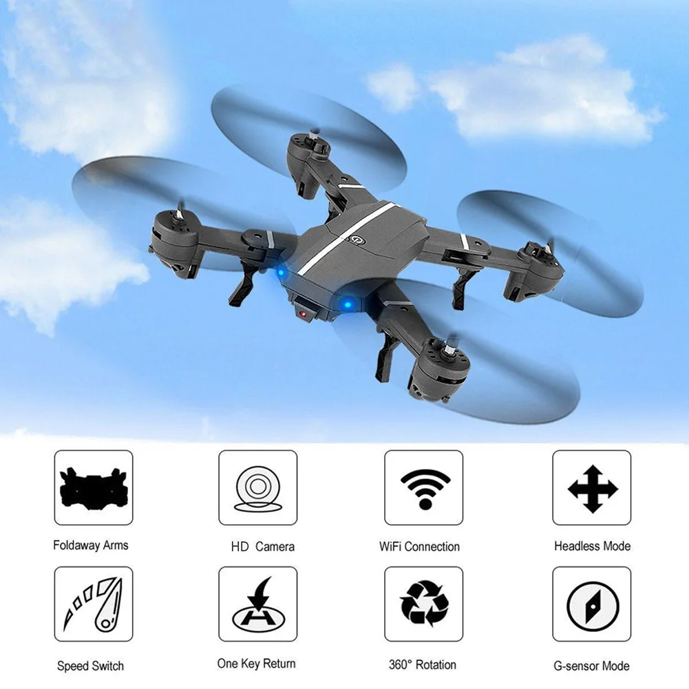 

8807W Foldable Drones With Wifi V HD Camera 2.4G 6-Axis RC Quadcopter Drone Kids Toys @ S7JN