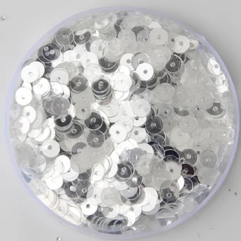 

10g(1000pcs) Clear Crystal 5mm Sequin Flat Round Loose Sequins Paillettes Sewing Wedding Craft For Wedding Dress High Quality