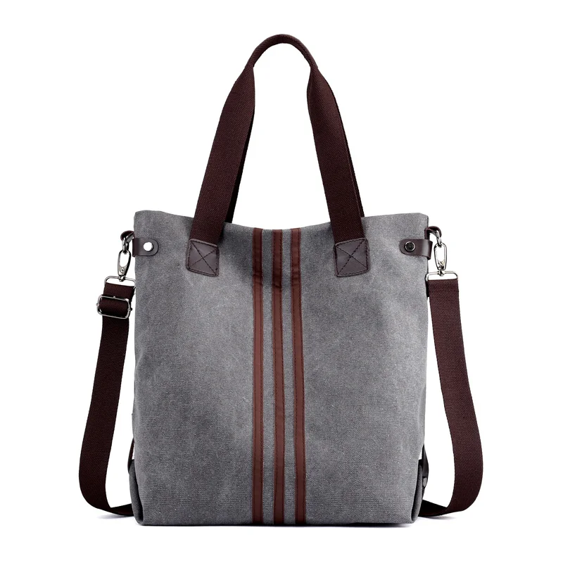 Новая простая Большая вместительная дизайнерская холщовая женская сумка-мессенджер модная сумка для девочек сумка на плечо Повседневная сумка для покупок - Цвет: grey