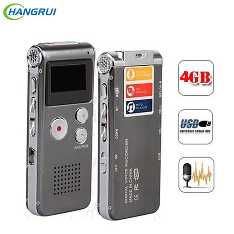  8GB Voice Recorder USB Flash Digital Audio Professional Voice Activated Dictaphone Support 650Hr Di