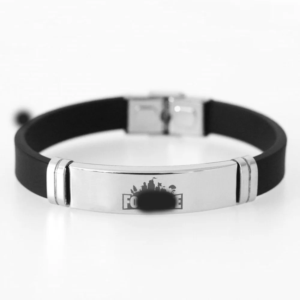 New Fashion Black Retro Fortress Night Wristband Fort Night Wristband Fortnight Stainless Steel Laser Marking Pv Bracelet Men Buy At The Price Of 2 In Aliexpress Com Imall Com