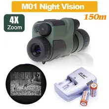 Free shipping! 4×50 Infrared IR Night Vision Trail Hunting Monocular Telescope IR 150m with 2 Pcs CR123A Battery with Charger