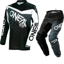 2018 Elemento Preto Cinza Jersey & Calças MX Motocross Dirt Bike Moto Off-road Engrenagem de Combinação Set
