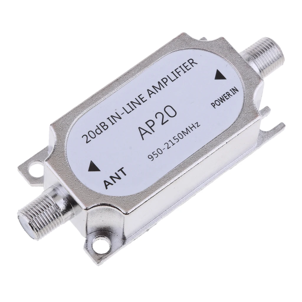 Satellite 20Db Gain Inline Amplifier 950-2150MHZ AP20 Silver