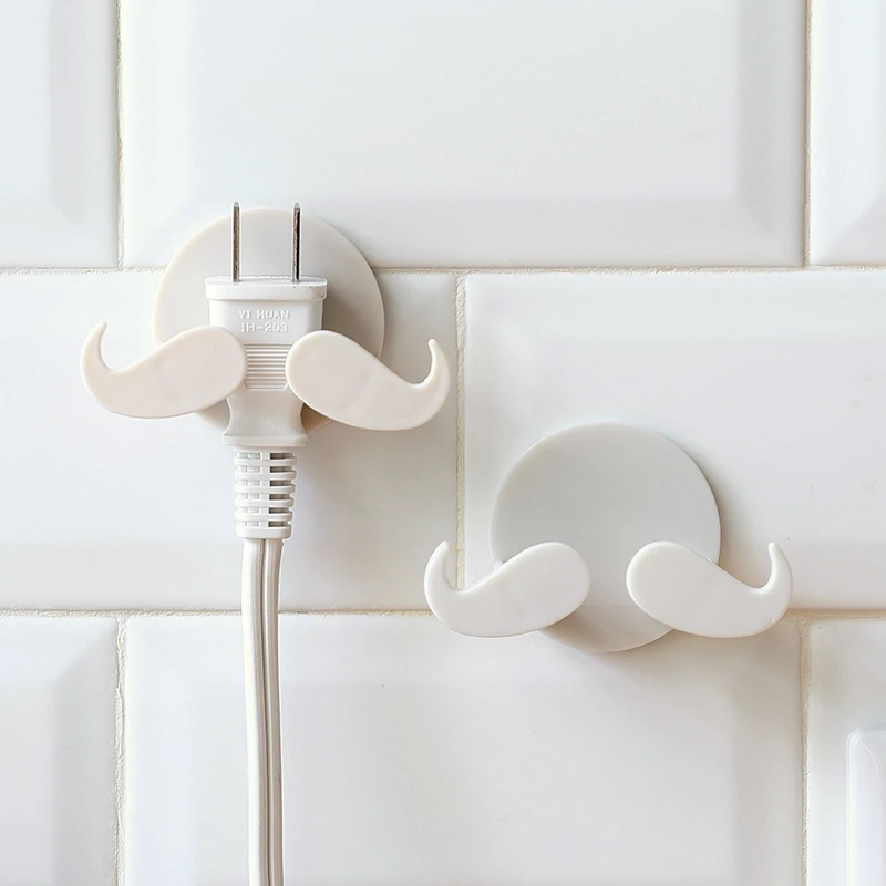 10pcs Power line plug hook Plug support hook Creative paste hookin