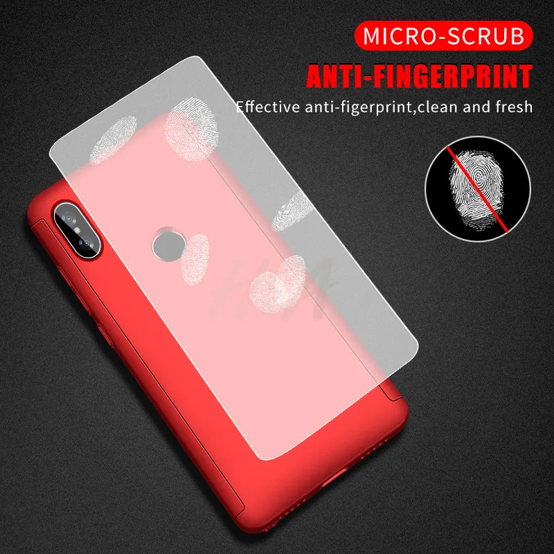 Luxury 360 Full Protection Case For Xiaomi Redmi 5 Plus 5A Phone Case For Redmi 4X 4A 4 6 Pro 6A S2 Cover Case Tempered Glass