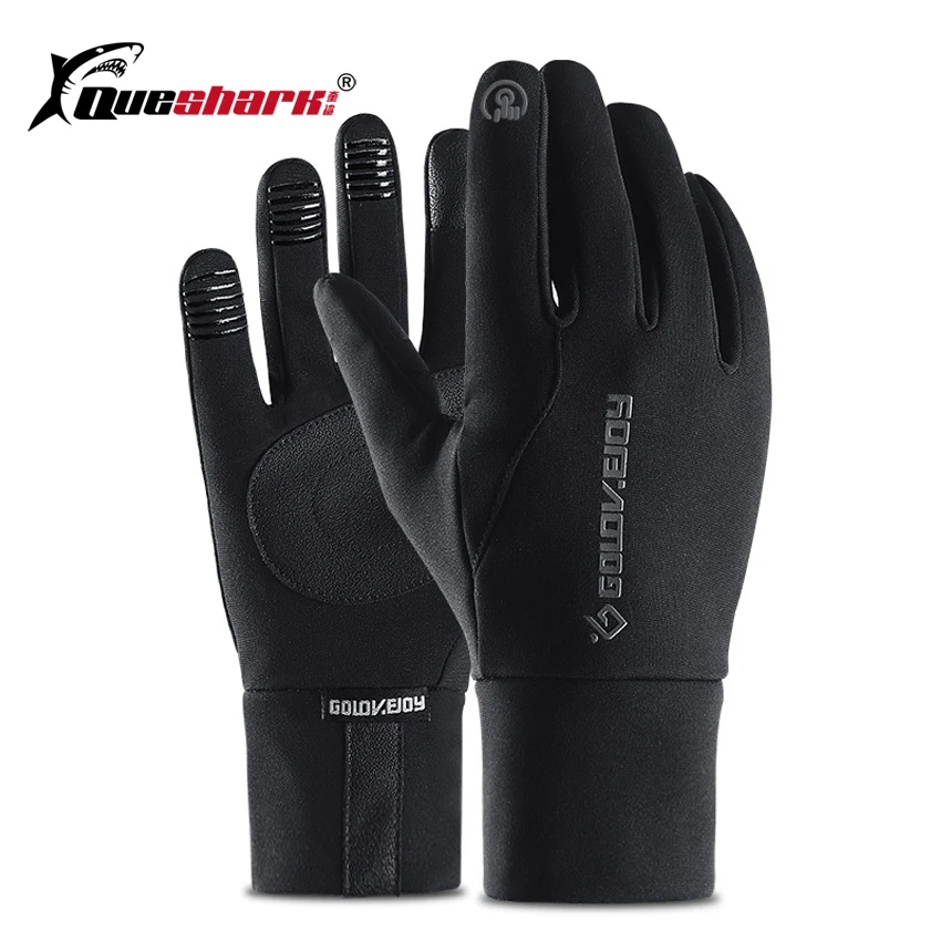 

Men Upgrade Silicone Anti-slip Cycling Gloves Full Finger Touch Screen Bicycle Gloves Windproof Long Cuff Bike Motorcycle Gloves