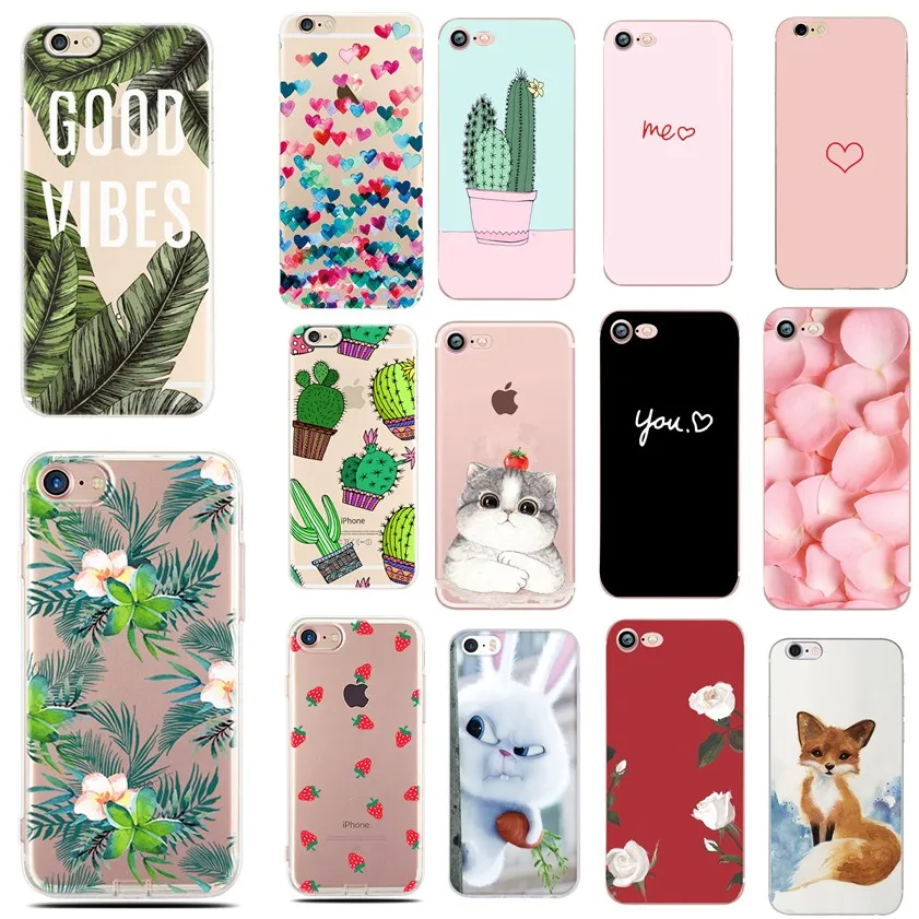 

Cases For iphone 6 6S 8 Plus X 5SE 5 5S Soft Love Heart Phone Silicon TPU Capa Fundas for iPhone 7 7Plus Cases Phone Accessories