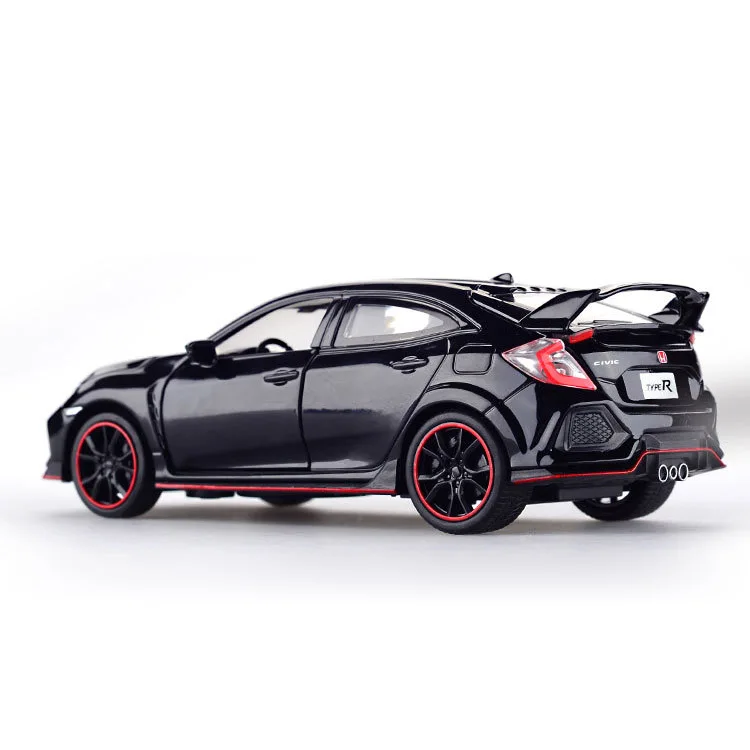 Весы Honda Civic Type R 1/32 литой Сплав вытяните заднюю крышку автомобиля коллекционные