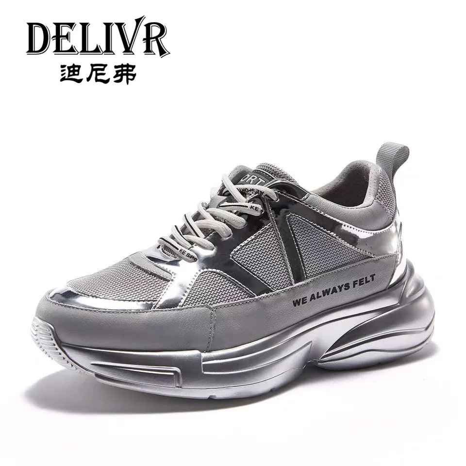 Delivr кроссовки мужская обувь 2019 Серебристая дышащая Вулканизированная Masculino Adulto