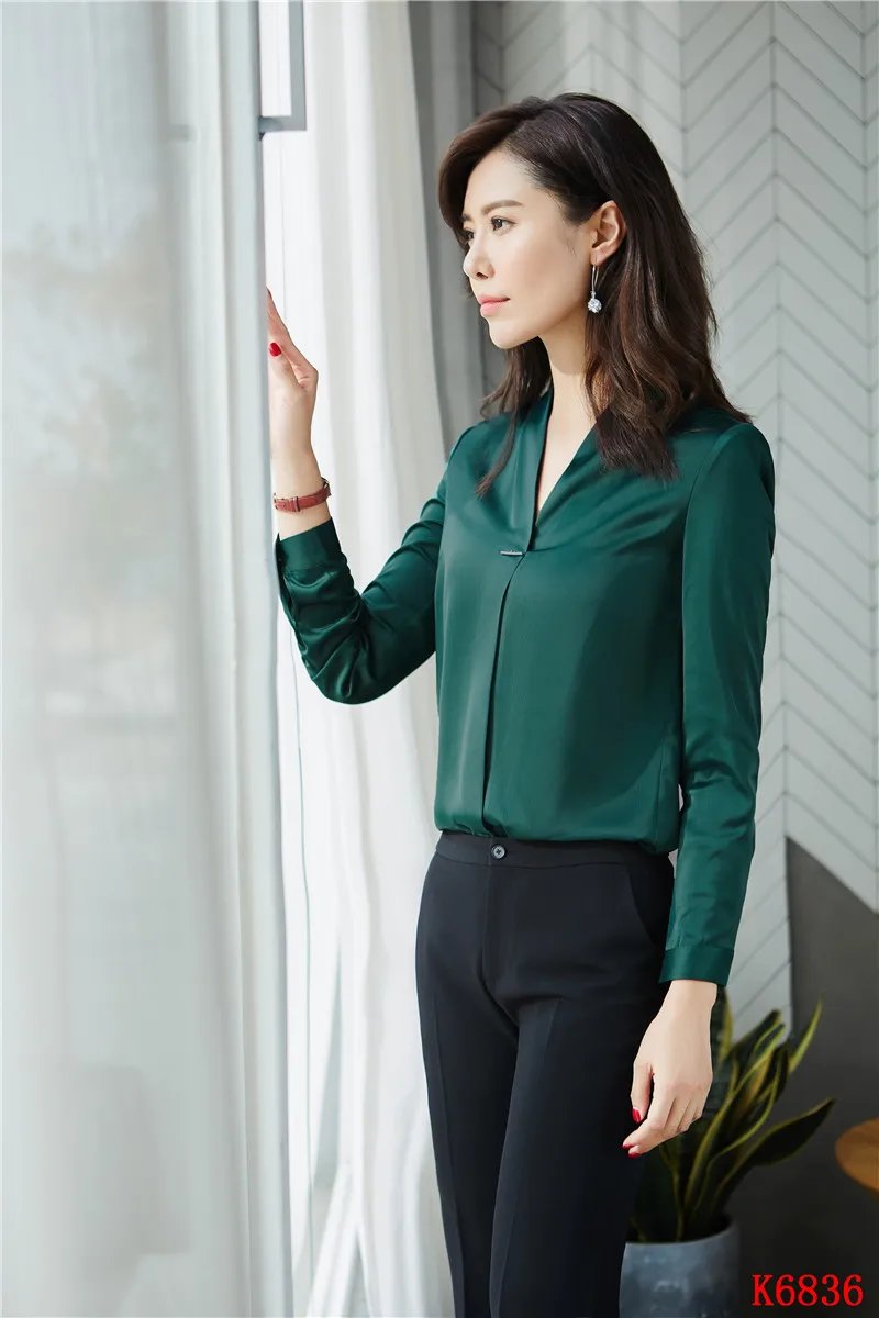 Formal Ladies Green Blouses \u0026 Shirts 