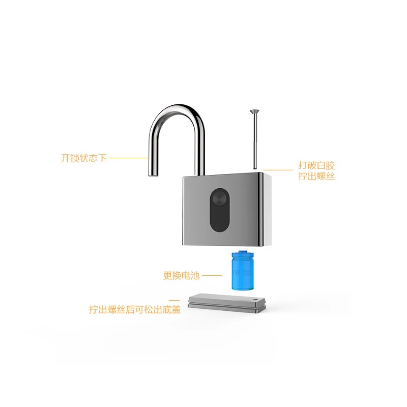 Keyless Anti-theft Smart Lock Wireless Waterproof Padlock Mobile Phone Bluetooth APP Control