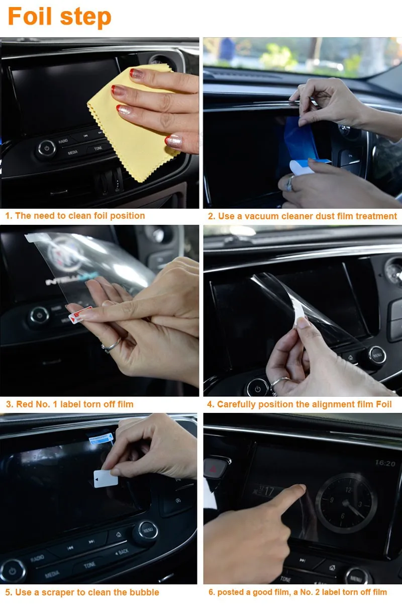 Автомобильная наклейка 8 6,5 дюймов gps навигационный экран Стальная Защитная пленка для Skoda Octavia контроль ЖК-экрана автомобильный стиль