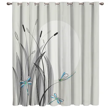 

Dragonfly Room Curtains Large Window Window Curtains Dark Curtain Rod Decor Bedroom Kitchen Outdoor Fabric Print Decor Window