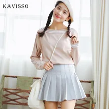 KAVISSO/ дешевая мини-короткая юбка, сексуальная женская плиссированная юбка, шорты с высокой талией, летняя популярная юбка для девушек, короткая для женщин, студентов