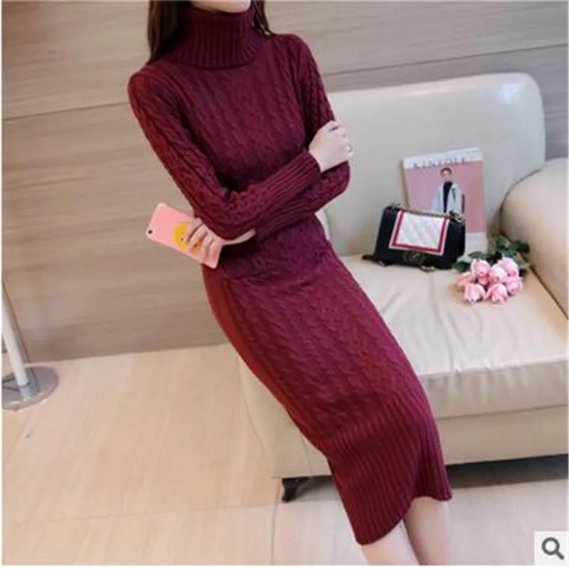 2022Qiu dong turtleneck sweater restoring ancient ways of cultivate one's morality thick sweater dress Factory direct sale OK86