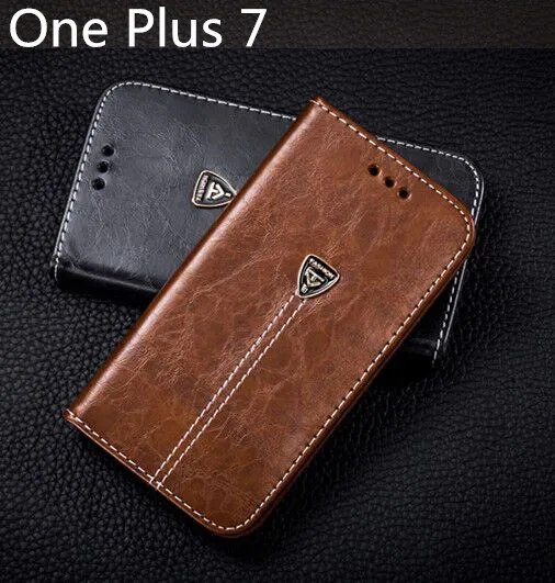 

Luxury For Oneplus 7 Case Wallet PU Leather Flip Cover Card One Plus 7 Cases 1+7 Case Vintage Phone Bags Card Holder Case