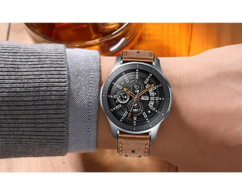 Часы huawei gt ремешок для samsung galaxy watch 46 мм gear S3 Frontier/классический ремешок 22 мм ремень из натуральной кожи