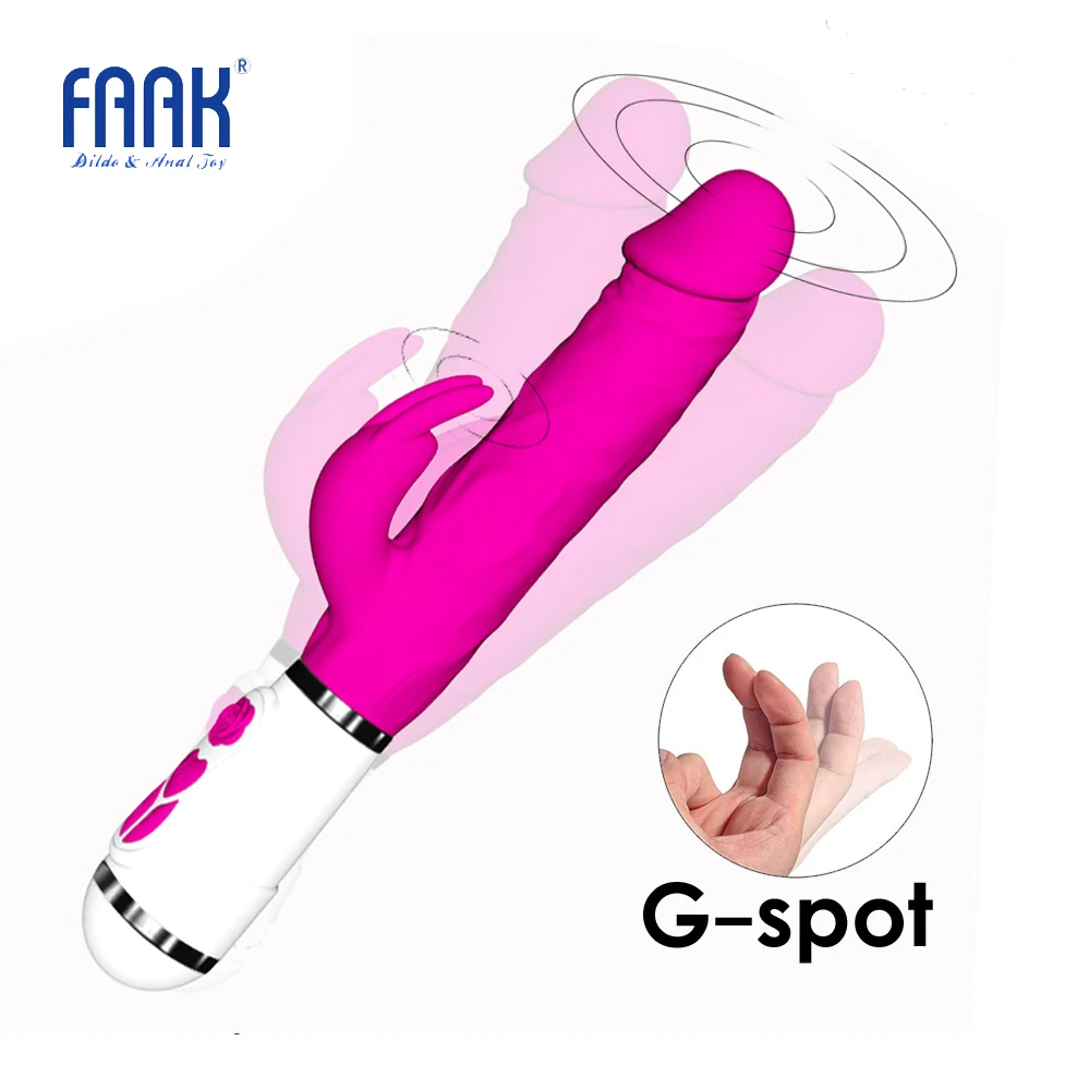 Вибратор для массажа точки G FAAK 10 скоростей кролик интимные игрушки женщин