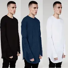 Hirigin 2017 Summer/Autumn Long Sleeve Warm T-Shirts Mens Fashion Solid Color T-Shirt Hot Men Casual Slim Fit Outwear100%Cotton