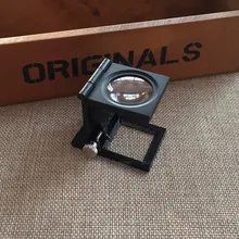 20X28 мм тканевые весы увеличительное измерение стеклянные линзы Френеля карманный портативный Lupa настольная Складная стойка с лупой