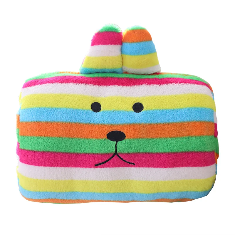 1pc 37*35 cm Colorful Soft Rabbit Bunny Hand warmer Nice
