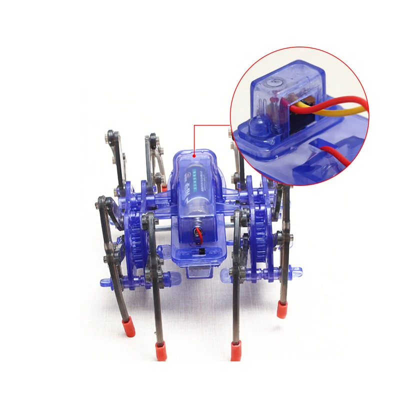LCLL-DIY собрать Интеллектуальный Электрический робот паук игрушка обучающая DIY комплект, лидер продаж, сборка строительных пазлов