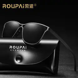 ROUPAI бренд Для Мужчин's Винтаж квадратные очки поляризованные UV400 объектива очки Аксессуары мужские солнцезащитные очки для Для мужчин/Для
