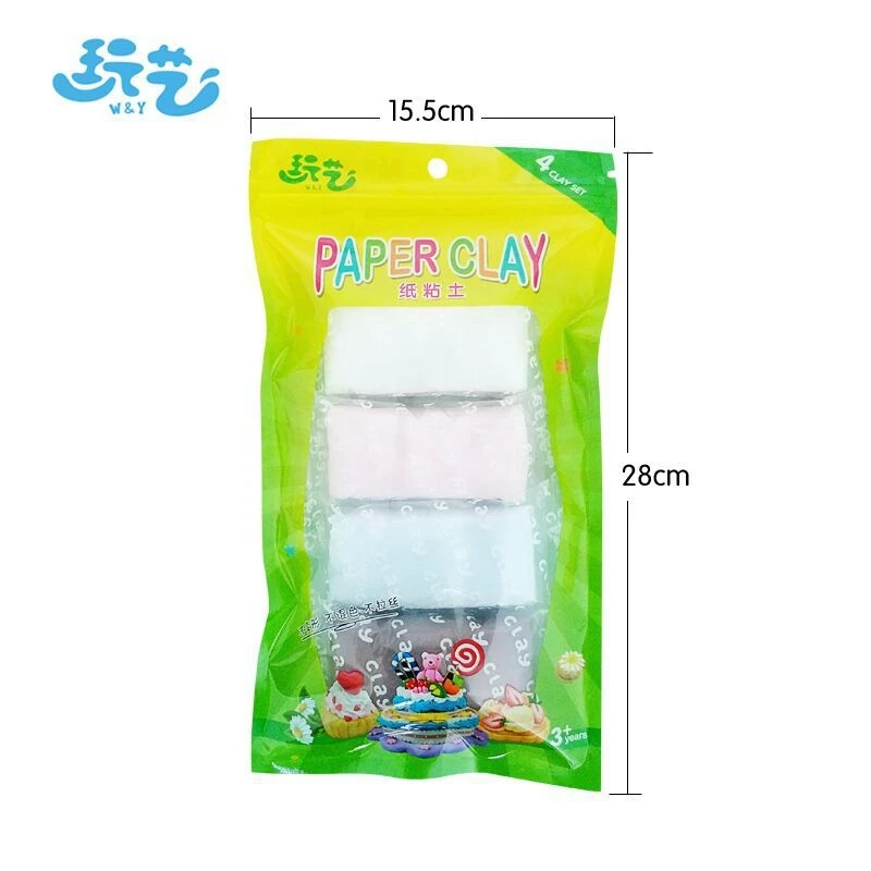 

4 Color/kit Paper Claying 50g Soft Ultralight DIY Non-Toxic Non-Brushed Kids Play Toy Creative Children Kids Funny Toys