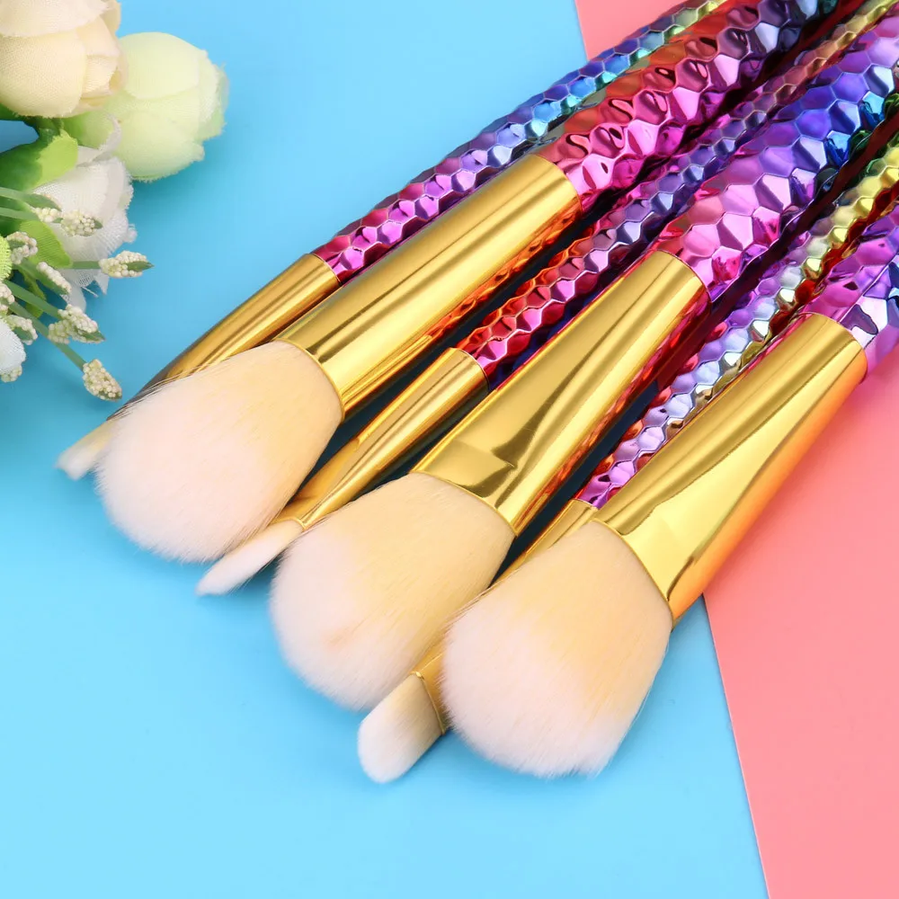 

6PCS Pro Make Up Foundation Eyebrow Eyeliner Blush Cosmetic Concealer Brushes Wedding make-up Premium Full Function base makeup