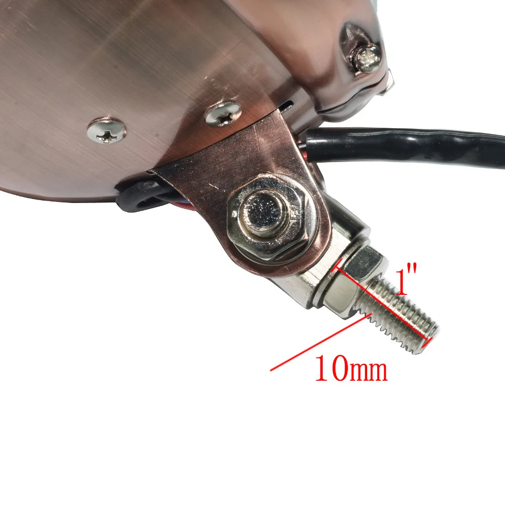 Motorcycle5 3/4 &quotЗолотой Черный винтажный металлический держатель для фар 10 мм Harley Copper