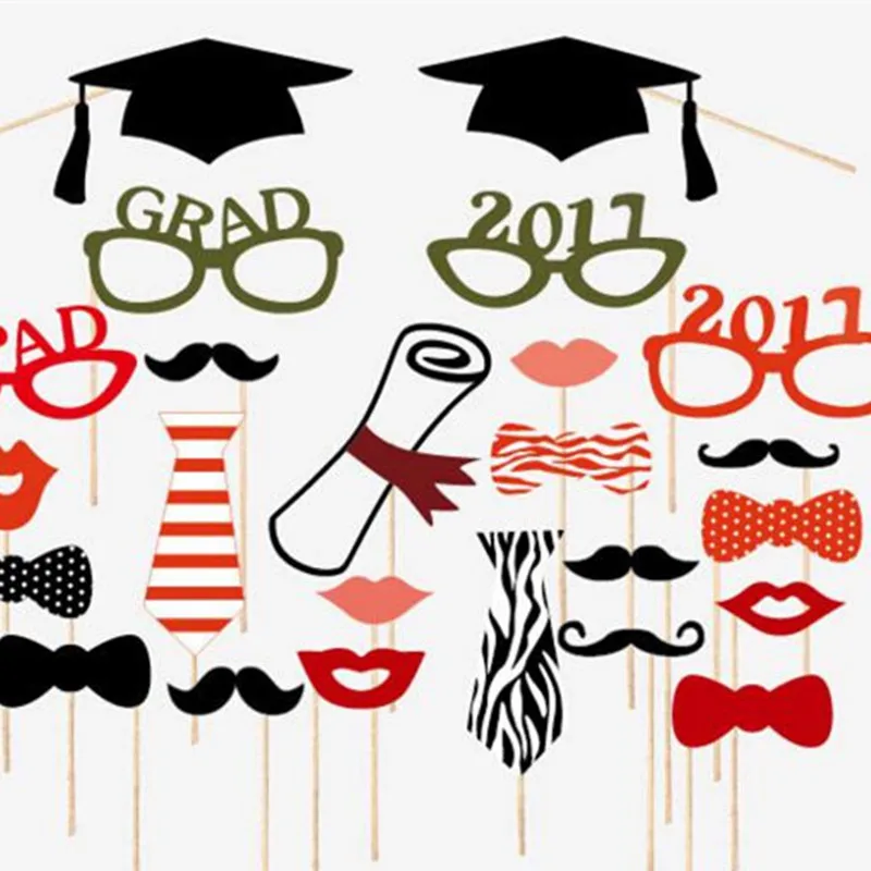 Funny Paper Cap Hat Gown Gift Tie Party Decoration Class School