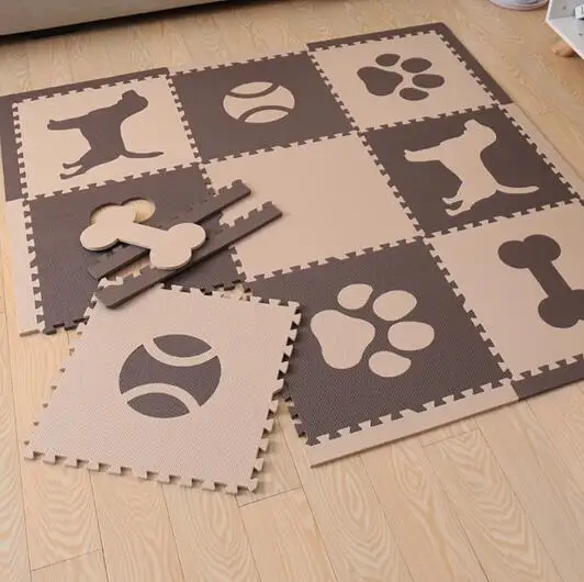 9pcs Living Room Carpet 50*50cm Cartoon Dog big size Puzzle mat Floor