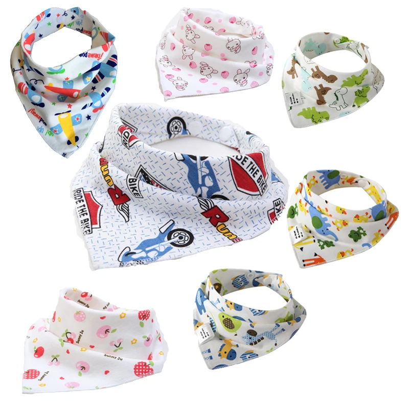 

LANMUSUNG BABY BIBS triangle Cotton Cartoon Child Bib Baberos Children Scarf Bandana Baby Bibs For Babies Bebes babador