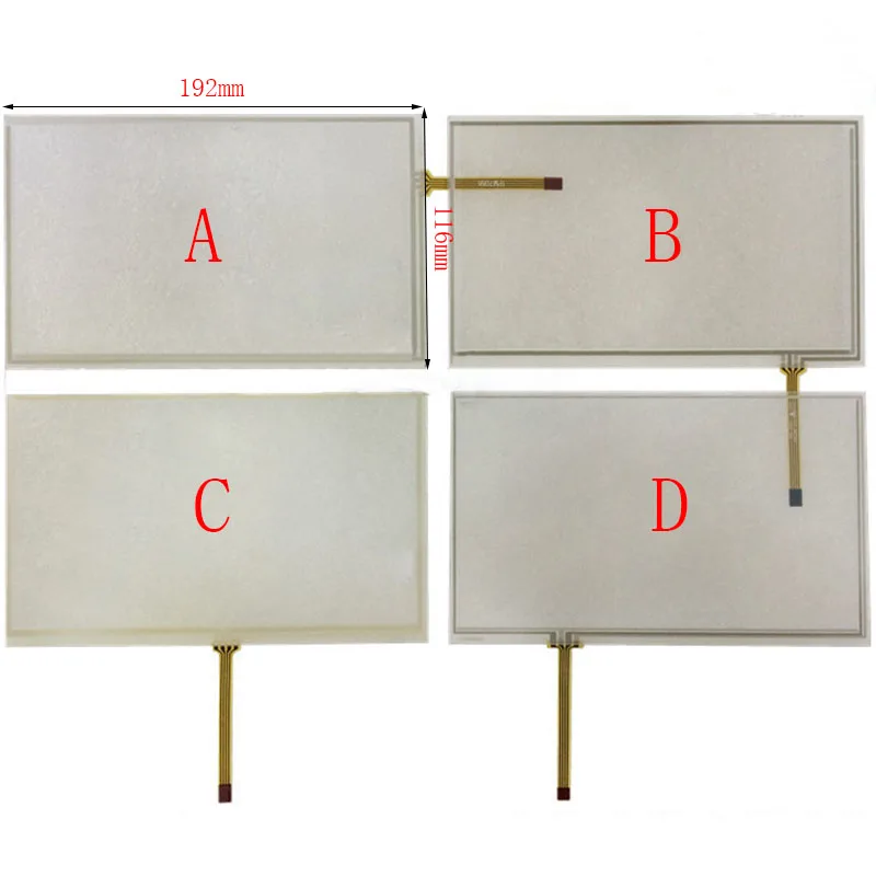 192*116 4 провода резистивный 8 дюймов сенсорный экран панель для HSD080IDW1 AT080TN64