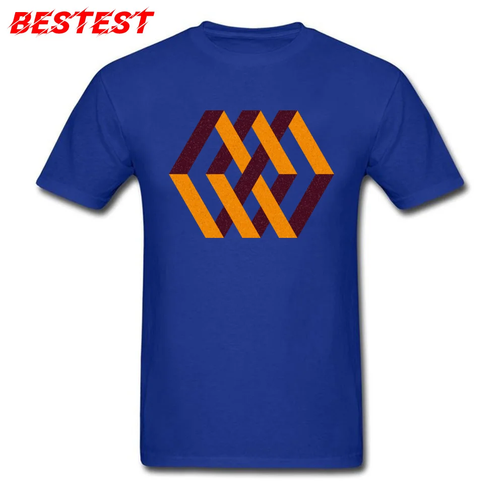 Abstract design Cotton Tops Shirt for Men cosie Tshirts Printed On 2018 Discount Round Collar Tee Shirt Short Sleeve Abstract design blue