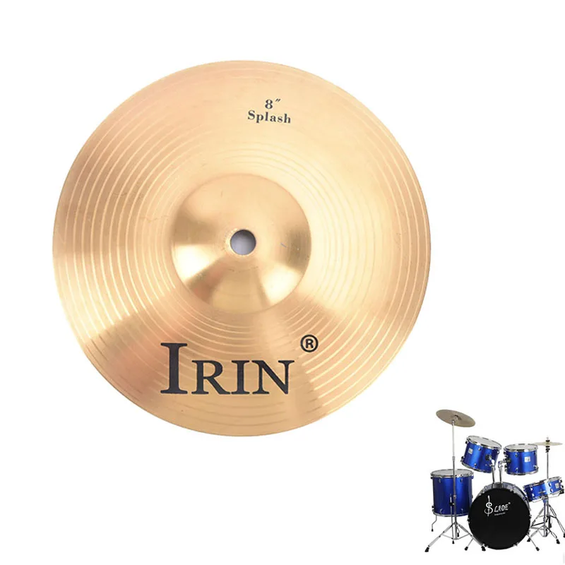 IRIN 8 Inch Brass Ride Hi hat Crash Drums Cymbals Drums Parts For Percussion Drum Brass Musical