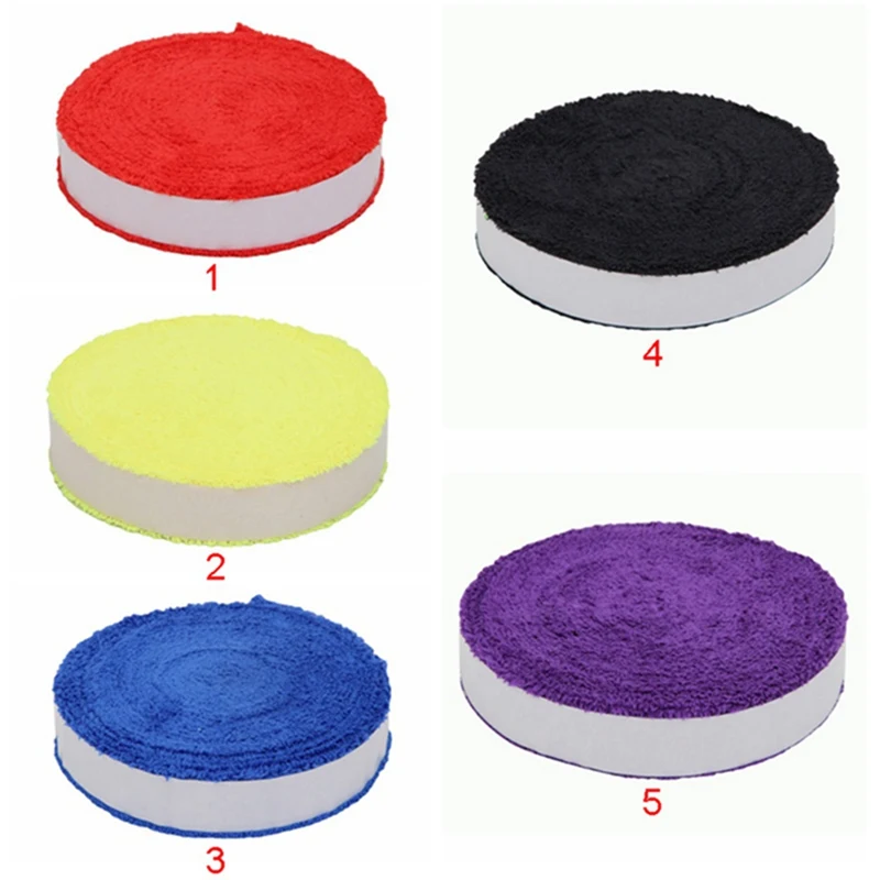 

5 Colo Towel Clip Badminton Tennis Jacket Slab Towel Rubber Badminton Hand Gel Tennis Racket Sweatband 1 Reel