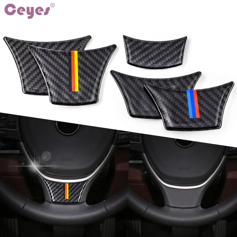 Наклейки на руль Ceyes чехол для Bmw M Stripe 5 Series E60 E61 2004-2010 F10 F18 | Автомобили и мотоциклы