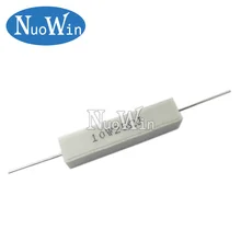 10pcs 10W 5% Cimento Resistor De Energia Resistência 0.1 ~ 10K 0.1R 0.5R 10R 50R 0.22 0.33 0.5 1 2 5 8 10 15 20 25 30 100 3 2 1K K K ohm