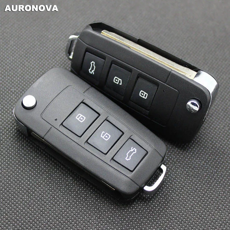 Auronva новое обновление флип складной ключ оболочки для Toyota Yaris Highlander Camry 3 кнопки модифицированный чехол для дистанционного ключа от машины