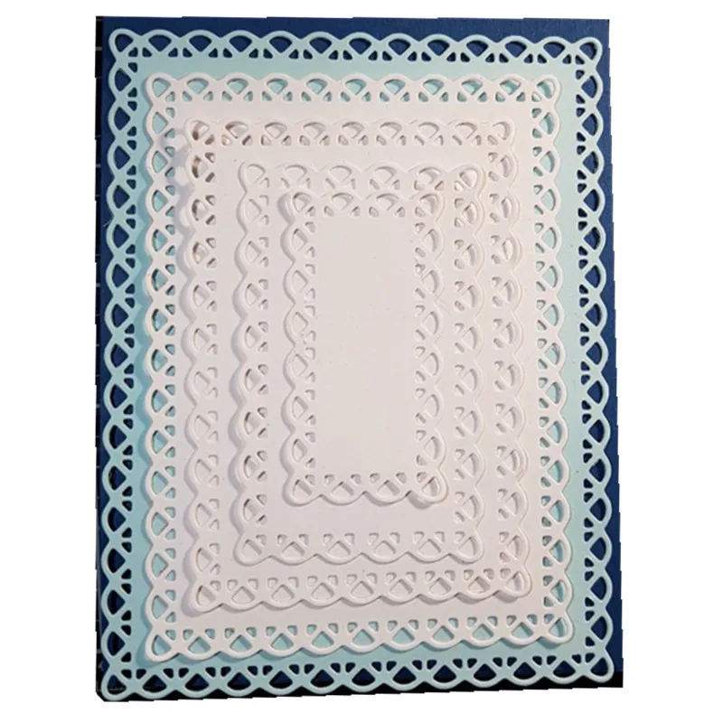 

Hemere Rectangle Frame Metal Steel Cutting Dies for DIY Paper/Album Card Embossing Dies Making Photo Scrapbooking Decor Supplies