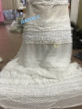 

David-11104 pretty embroidered tulle lace fabric Nigerian french tulle lace fabric top quality for bridal dress