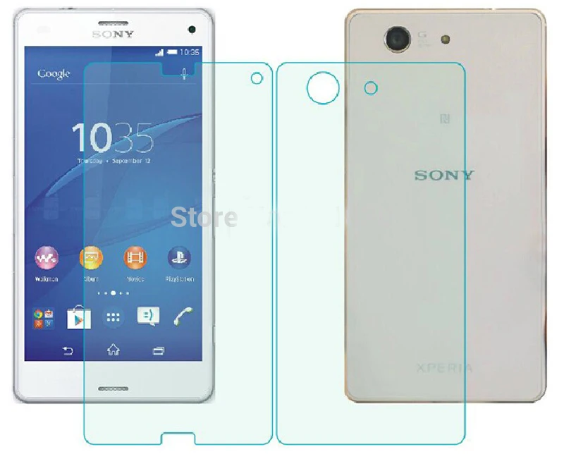 

2PCS Front + Back Tempered Glass 9H Original Protective Film Explosion-proof Screen Protector for Sony Xperia Z3 Compact D5803