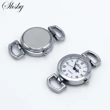 Shsby Diy личность серебряные часы Заголовок римскими цифрами Круглые Наручные часы стол core ремешок для часов аксессуары оптом