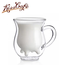 Простой молоко чашка с двойными Стекло нордический минимализм Кофе чашка с ручкой кружка с ручкой чехол пара воды чашка для кофе Court на ощупь